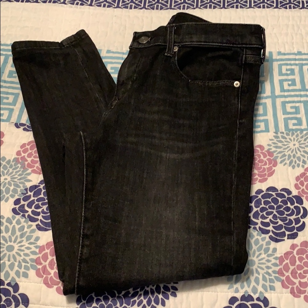 Like New Banana Republic Dark Grey Skinny Jeans